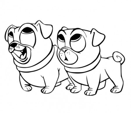 Bingo and Rolly dogs coloring book to print and online