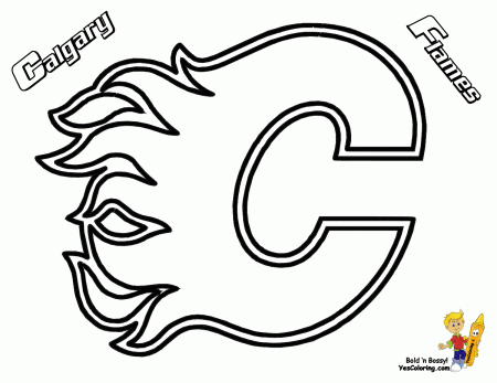 calgary flames coloring pages - Clip Art Library