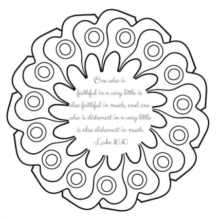 Set of 9 Mindful Mandala Coloring Sheets With Bible Verses - Etsy