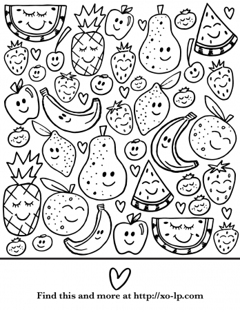 Printable Coloring Pages | Fruit coloring pages, Food coloring pages, Fall coloring  pages