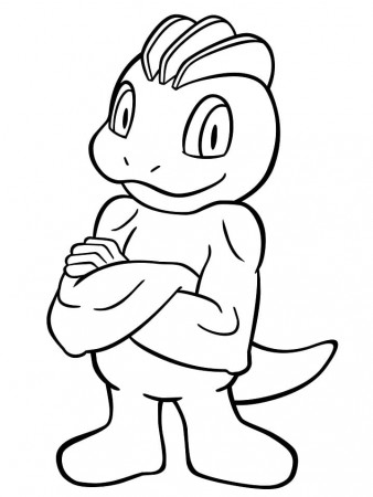 Machop Gen 1 Pokemon Coloring Page - Free Printable Coloring Pages for Kids