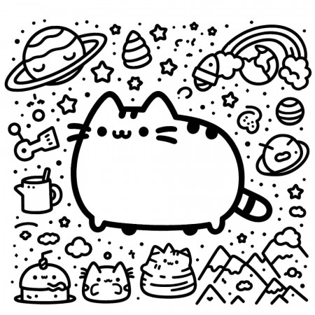 Pusheen coloring pages - ColoringLib