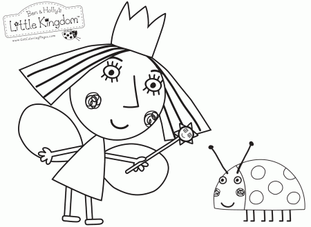 Holly Coloring Page from Ben and Holly Little Kingdom - Get Coloring Pages