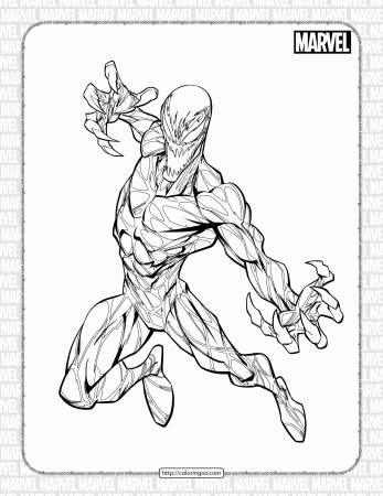 Printable Marvel Carnage Pdf Coloring Sheet