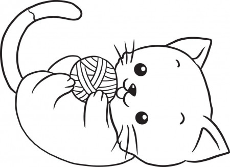Wool Ball Cat Coloring Pictures ...