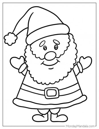 84 Santa Coloring Pages (Free PDF Printables)