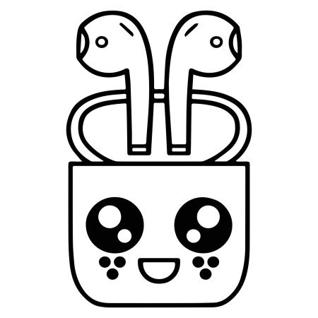 Kids Coloring Pages, Air Pod Character Vector illustration EPS And Image  8980353 Vector Art at Vecteezy
