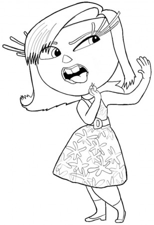 Inside Out Disgust Coloring Page - Free Printable Coloring Pages for Kids