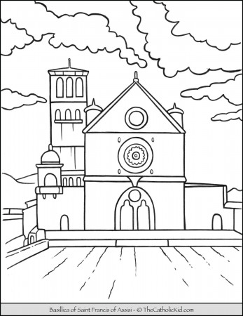 church Archives - The Catholic Kid - Catholic Coloring Pages and Games for  Children