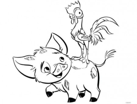 Kids-n-fun.com | Coloring page Moana pua heihei