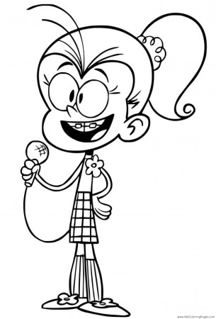 Luan Loud coloring book with braces to print and online