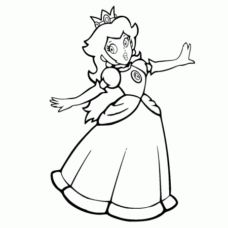 Princess Peach coloring page - Coloring Pages 4 U