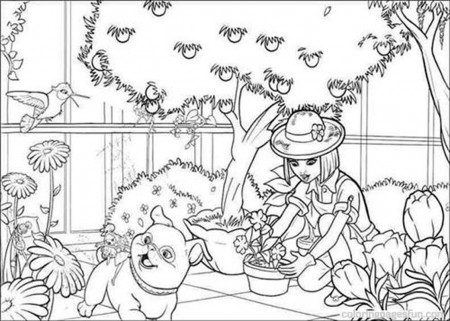 Barbie Thumbelina Coloring Pages Games - Coloring