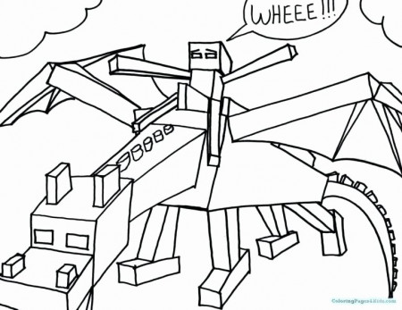 Ender Dragon Coloring Page New Minecraft Ender Dragon Coloring ...