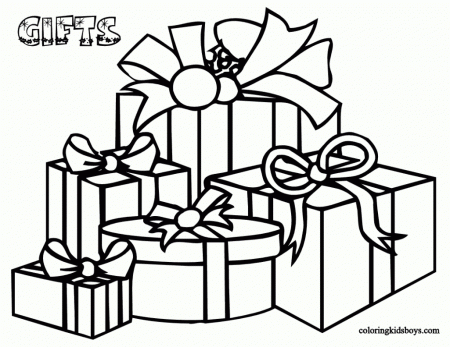 Free Printable Christmas Present Coloring Pages - Coloring pages