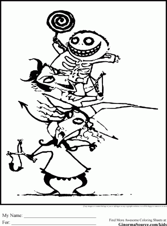 Boogie Man Nightmare Before Christmas Coloring Pages - Coloring ...