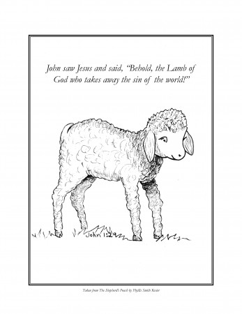 Christmas Lamb Coloring Page - Coloring Pages For All Ages