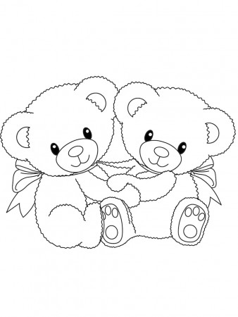 Teddy bears coloring pages. Download and print Teddy bears coloring pages.