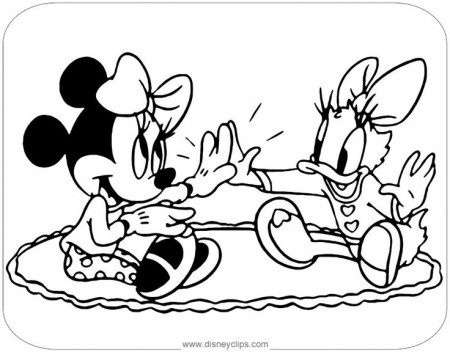 Mickey And Minnie Coloring Pages Mickey Mouse Friends Coloring Pages  Disneyclips - davemelillo.com | Mickey coloring pages, Minnie, Minnie mouse  coloring pages