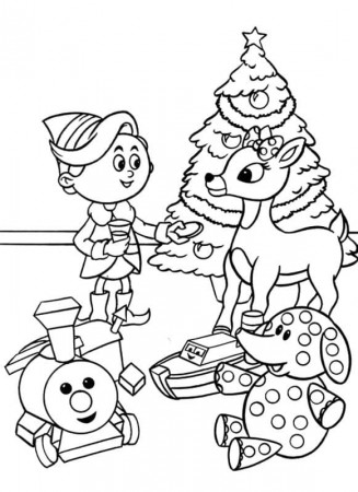 Rudolph the Red-Nosed Reindeer Coloring Pages | 100 Free Pictures