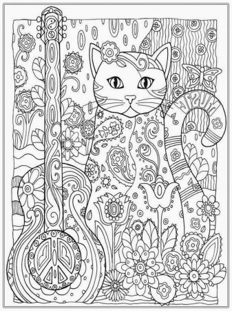 Cat Coloring Pages For Adult | Realistic Coloring Pages