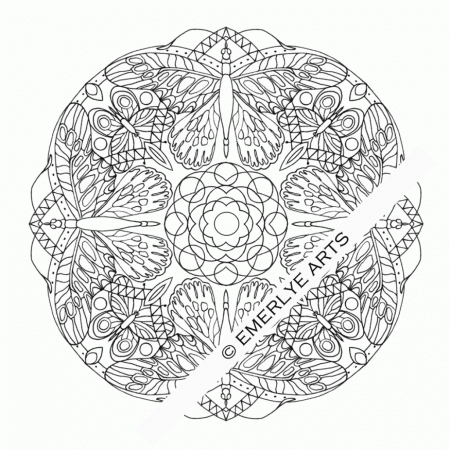 Butterfly Mandala Coloring Pages Printable Mandala Free Coloring ...