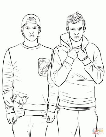Twenty One Pilots coloring page | Free Printable Coloring Pages