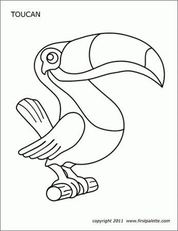 Toucan | Free Printable Templates & Coloring Pages | FirstPalette.com