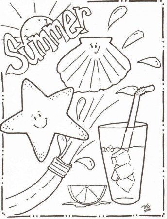 Summer coloring sheets image by mrs browm.h on Seaside | Summer ...