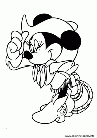 Minnie As A Cowgirl Disney 412f Coloring page Printable