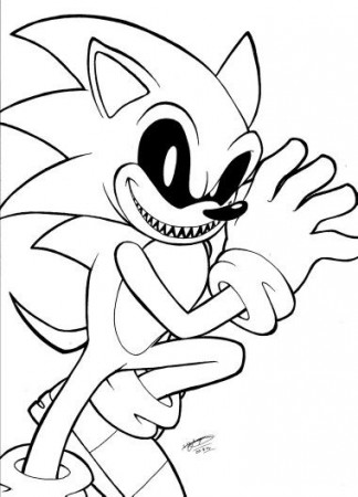 Sonic.exe | Cartoon coloring pages, Coloring pages, Hedgehog colors