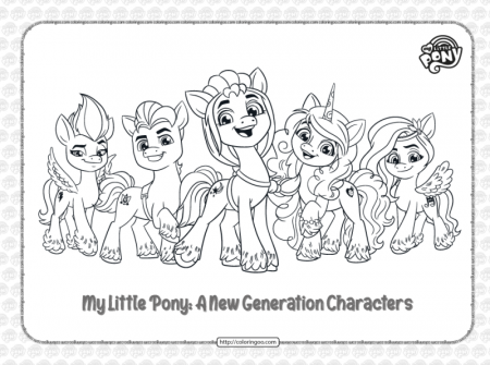 MLP G5 Characters Pdf Coloring Pages by ColoringooCom on Dribbble