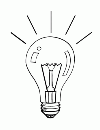 Drawings Light bulb (Objects) – Printable coloring pages