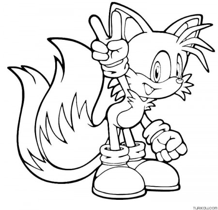 Sonic Tails Coloring Page » Turkau