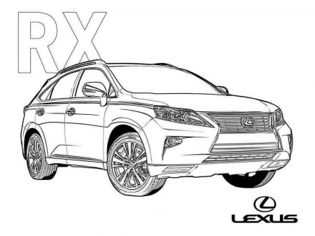Lexus RX SUV coloring book to print and online