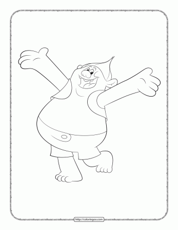 Trolls Biggie Coloring Pages