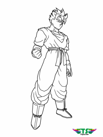 dragon ball z coloring page | Coloring pages, Dragon ball z, Dragon ball