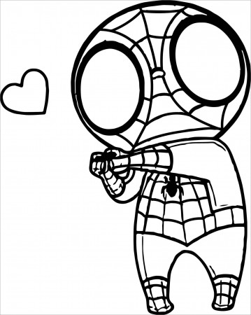 Cute Chibi Spiderman coloring page ...