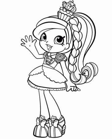 Printable shoppie Kristea coloring page