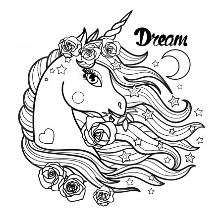 100+] Unicorn Coloring Pictures | Wallpapers.com