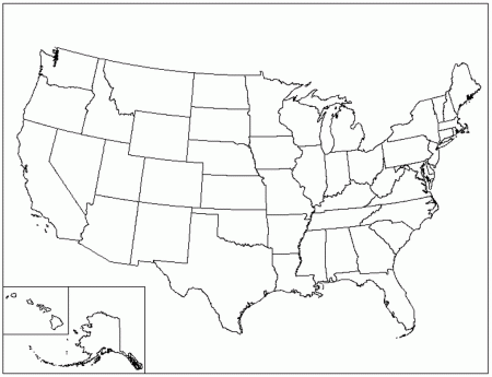 us states blank map quiz - Clip Art Library