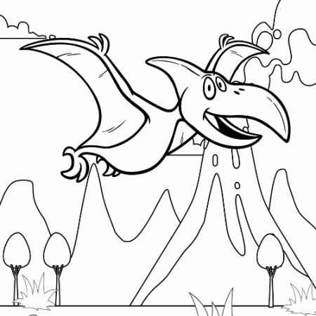 Pterodactyl Coloring Pages - Dinosaur Coloring Pages