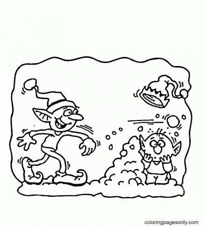 Naughty Elves Coloring Pages - Elf Coloring Pages - Coloring Pages For Kids  And Adults