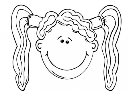 Coloring Page girl's face - free printable coloring pages - Img 17065