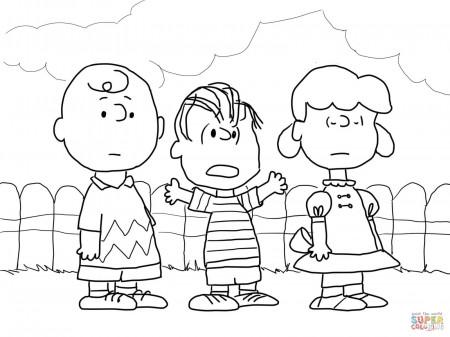 Charlie Brown, Lucy and Linus coloring page | Free Printable ...