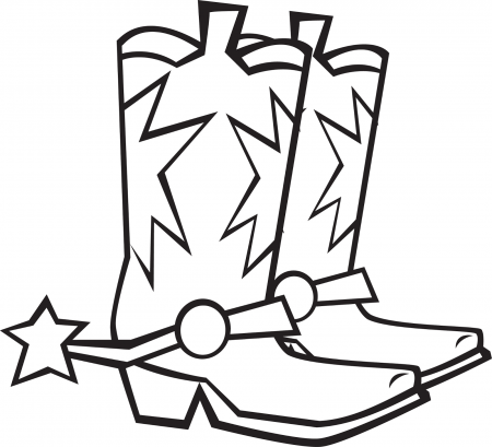 Cowboy Boots Coloring Page