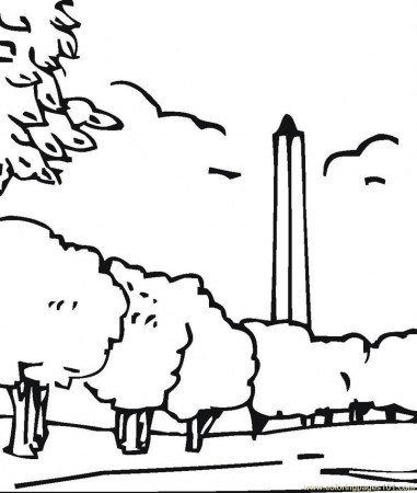 Washington Monument Coloring Page