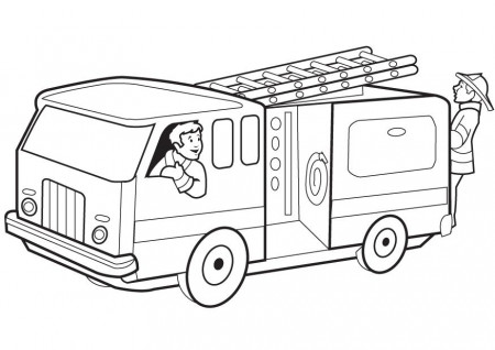Fire Truck Coloring Page To Print