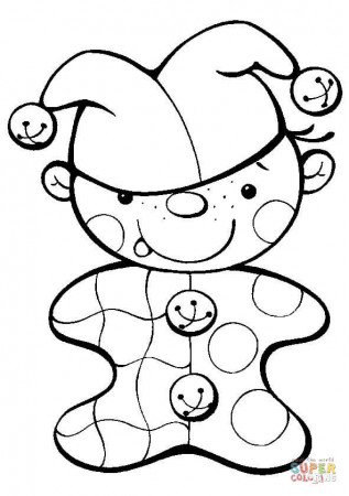 Baby Clown coloring page | Free Printable Coloring Pages