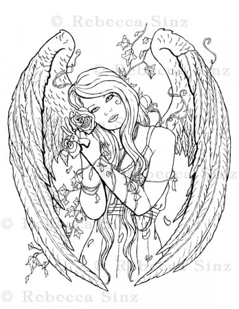 Stunning Angel Coloring Book Picture Inspirations Printable Free Fairy  Print Out Pages Sheets Hello Collection – azspring